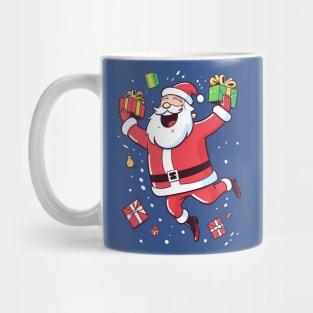 Pop Art Santa: A Colorful and Cheerful Christmas Illustration Mug